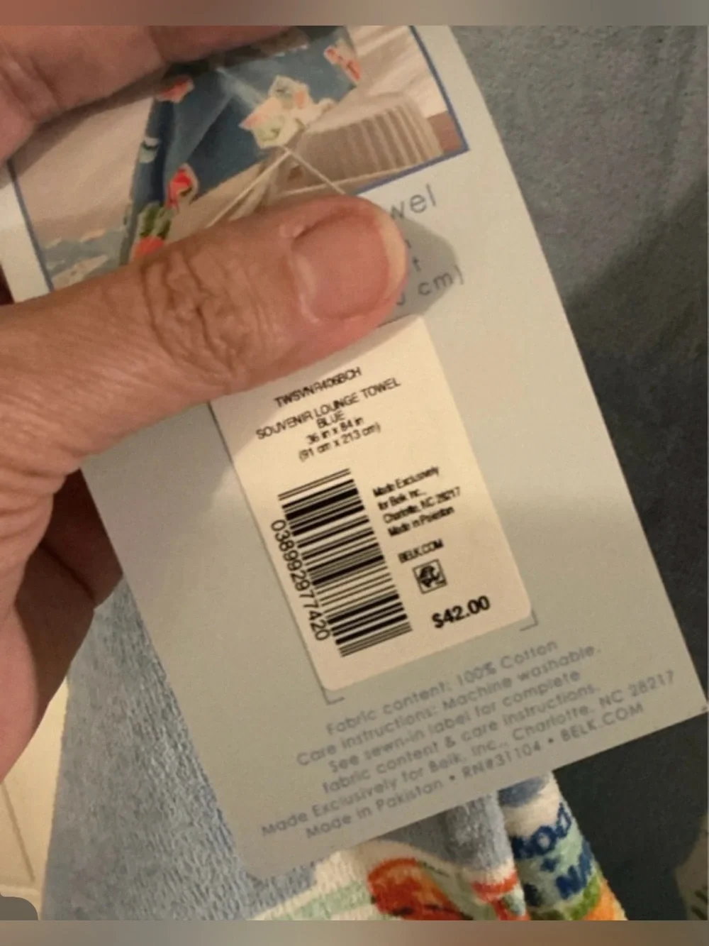 crown & ivy X Sewing Down South Souvenir Lounge Beach Towel 36” x 84” NWT